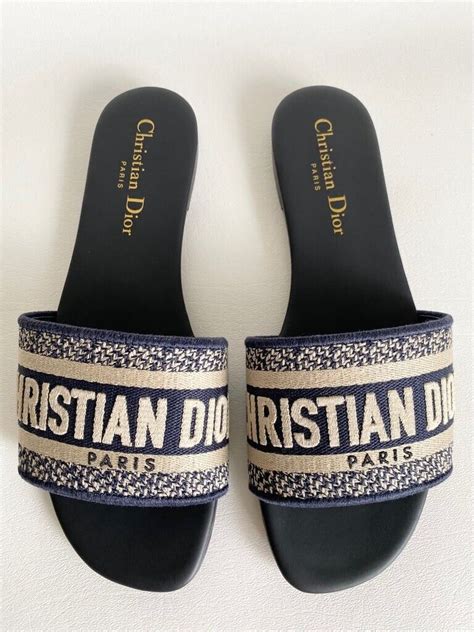 gold christian dior slides|authentic unisex Christian Dior slides.